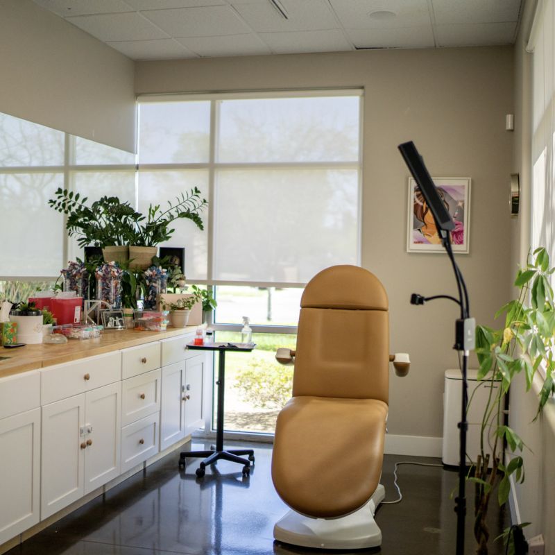 The treatment room at Savage Serenity MedSpa, a med spa in Fresno, California