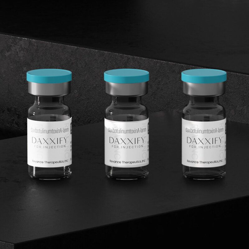 Daxxify neurotoxin bottles for wrinkle treatment