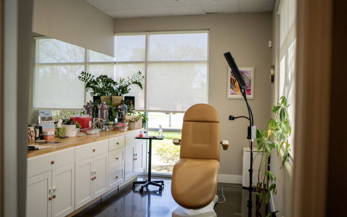 The treatment room at Savage Serenity MedSpa, a med spa in Fresno, California